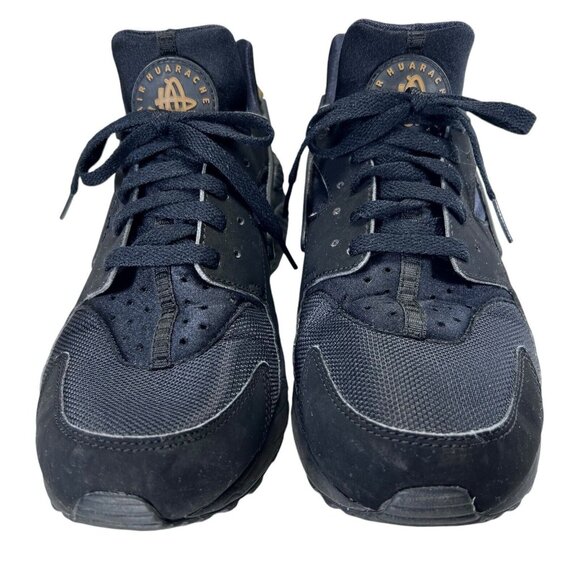 Nike Air Huarache Shoes Mens Size 10.5 Black Running Sneakers 318429-025 - Picture 2 of 16